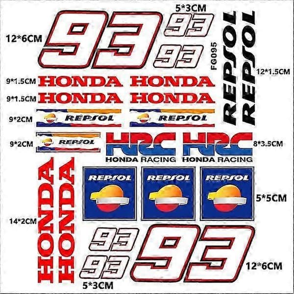 Dekaler för Honda Motorcykel Tank Logo Kit