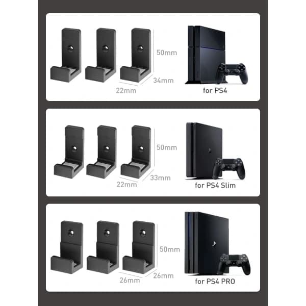 Seinäkiinnike PS4-konsolille PS4 slim PS4 slim