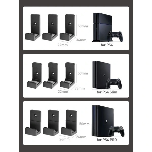 Väggfäste för PS4-konsol PS4 slim PS4 slim