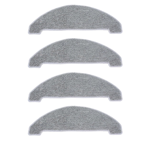 4 stk. moppeklut for støvsuger, erstatning fiber feiemaskin rengjøringsmoppeklut for Xiaomi VIOMI S9