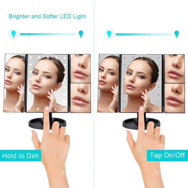 Sminkspegel med pekskärm med 22 LED-lampor WH 22 Lights Set D