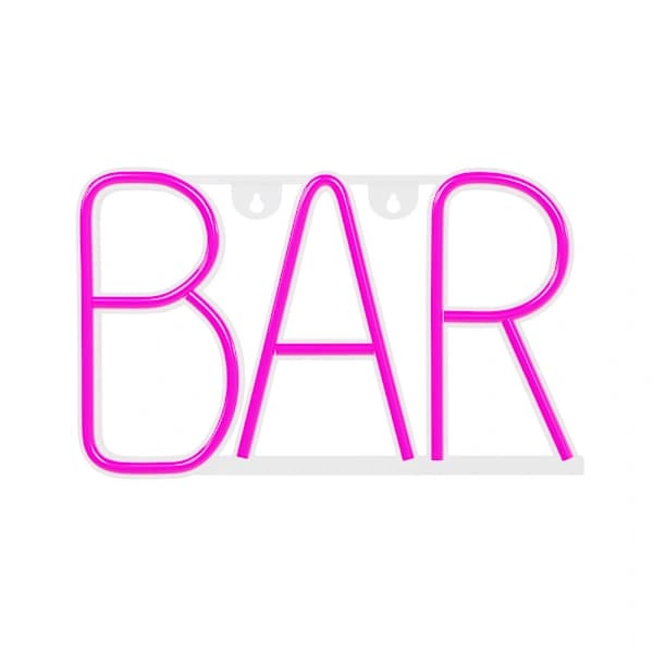 LED neonskilt \"Bar\" – Pink
