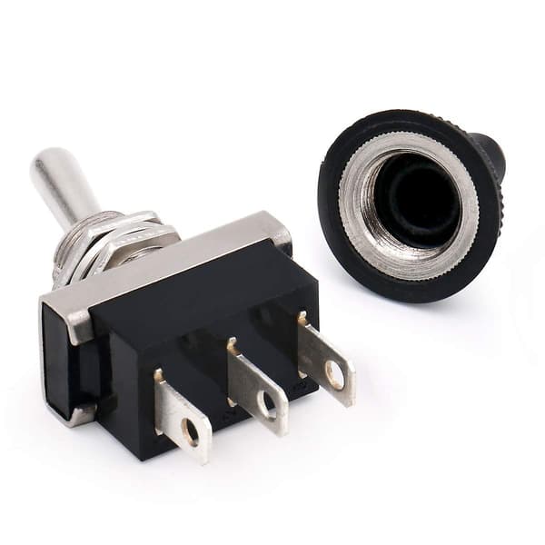 Bil Toggle Switch Spdt Latching Til/Fra/Til 3 Pins 12v/25a Med Vandtæt Dæksel