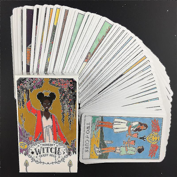 The Modern Witch Tarot Deck Guidebok Kortlek Bordsspel Magisk Öde Spådom Kort 78 st Tt03