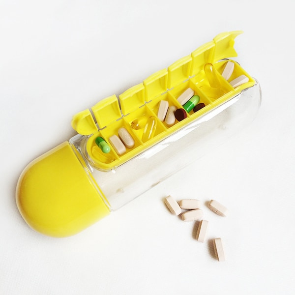 600 ml muovinen organizer , kannettava matka yellow