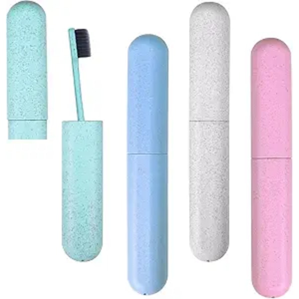 4-pack Tandborste Resefodral, Hooqict Portabelt Andningsbart Tandborsthållare för Camping, Hemma, Skola, Affärer
