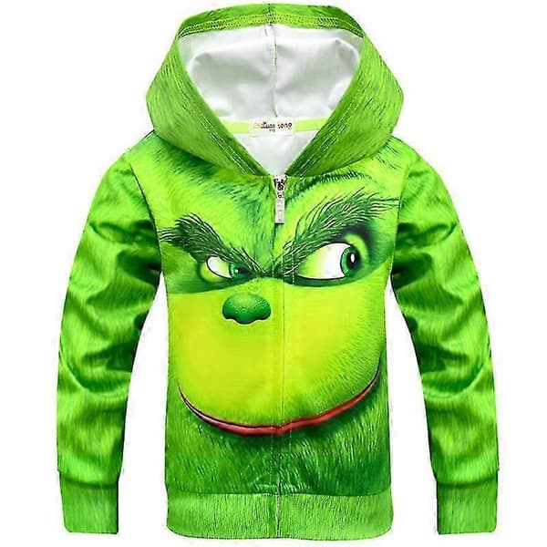 Gutter The Grinch Hettegenser med Glidelås 6-7 Years