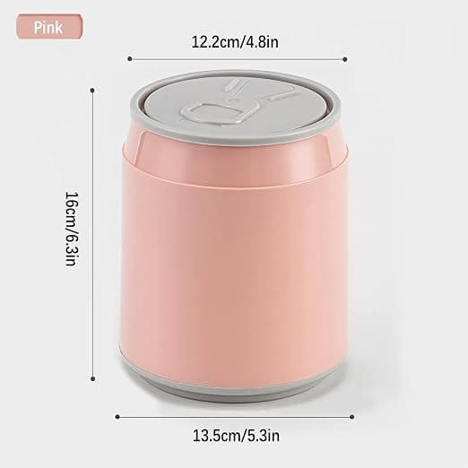 Mini papperskorg, avfallsbehållare med trycklock, 1,8L/0,47Gal avfall