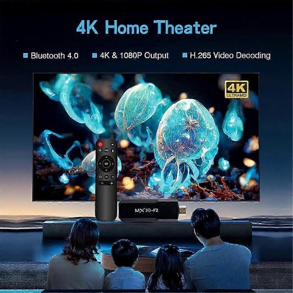 Smart TV Stick Android Video 4K Bluetooth RK3228A Quad-Core Mediaspiller Spillboks MX10 F2
