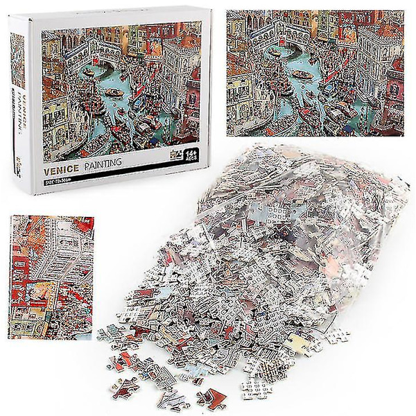 1000 brikker Venezia By Puslespill DIY Leker Montering Bilde Dekorasjon