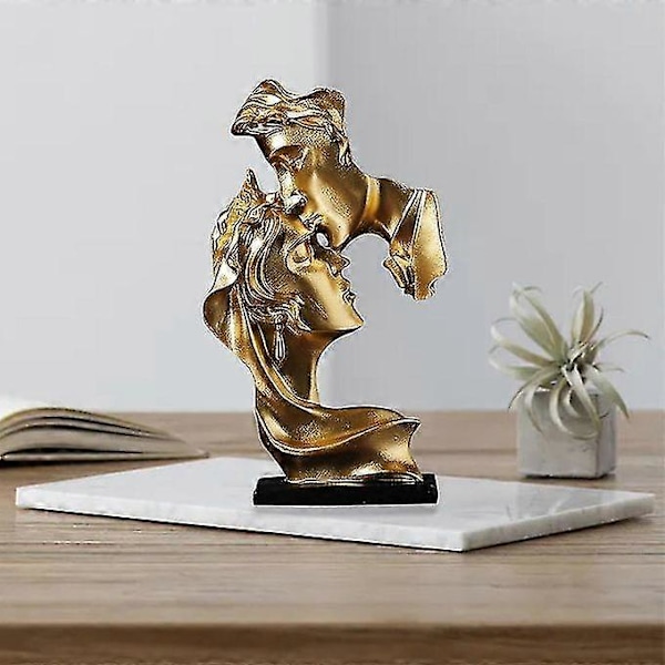 Kjærestepar Statue Figur Abstrakt Kunst Skulptur Hjemmeinnredning