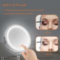 LED Belyst Makeup Spejl - 10x Forstørrelse Belyst Vægmontering