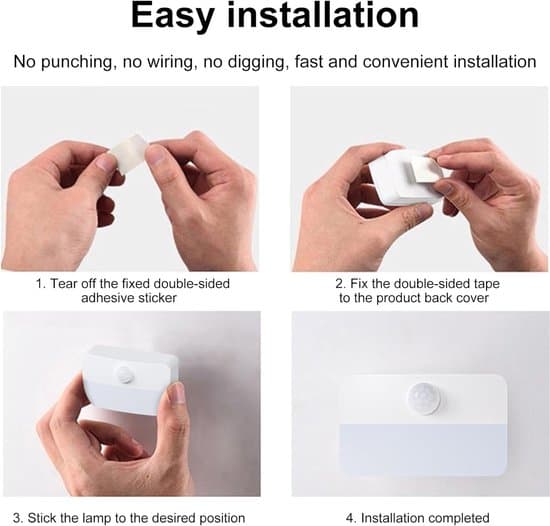 LED Night Light with Motion Sensor (6 pieces) - Sensor Night Lights - Night Light for Children's Room - Square Night Light - Children & Baby - Warm Light