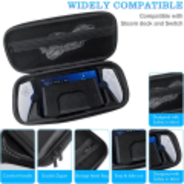 Hardt Reiseveske for PlayStation Portal-veske, Beskyttende Reiseoppbevaringspose for PS Portal-veske