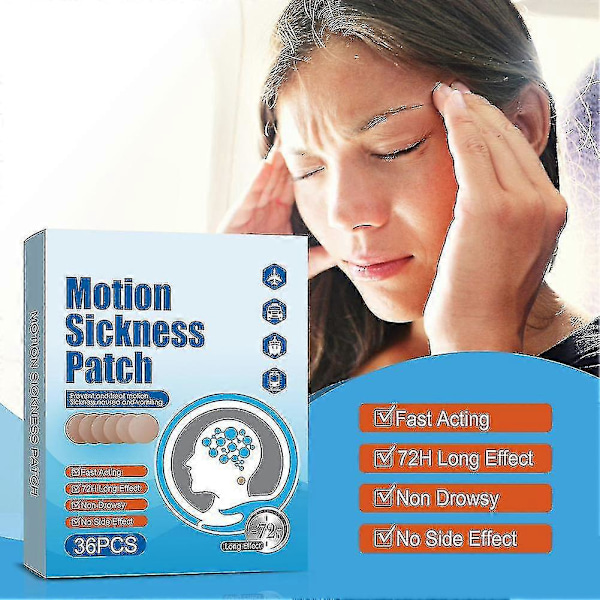 36 st Motion Sickness Patches för Bil, Båt, Kryssning, Flygplan - Kod12516
