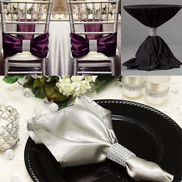 50 stk. servietringe, rhinestone servietringe diamantudsmykning
