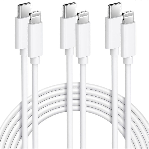 iPhone Nopea Latauskaapeli 3-pakkauksessa 2M USB-C - Lightning-kaapeli [MFi-sertifioitu] Uusi iPhone-kaapeli Yhteensopiva iPhone14 13 12 11 Pro Max X XS XR, iPad P