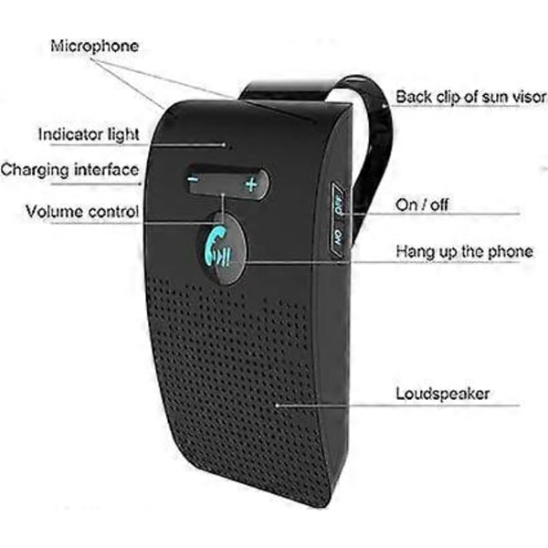 Bluetooth-bilsats SP09 Trådlös Bluetooth-högtalare Handsfree-bilsats S
