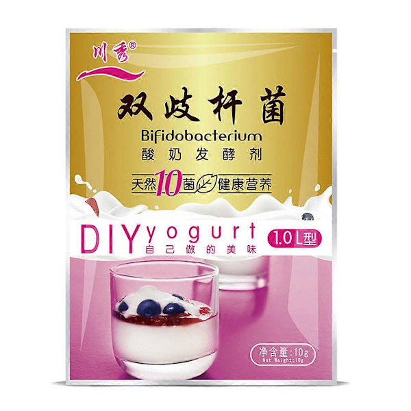 Bifidobacterium Jogurttihapate, 1g-1L, 1g*10 pakkausta, Tee jälkiruoka kotona