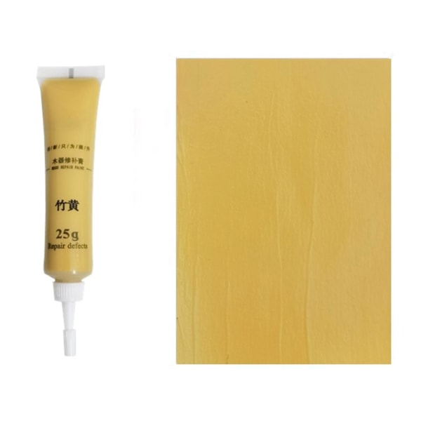 Spackel Reparationsfyllmedel för Trä Hårdträgolv Reparationskit för Skåp Bord bamboo yellow