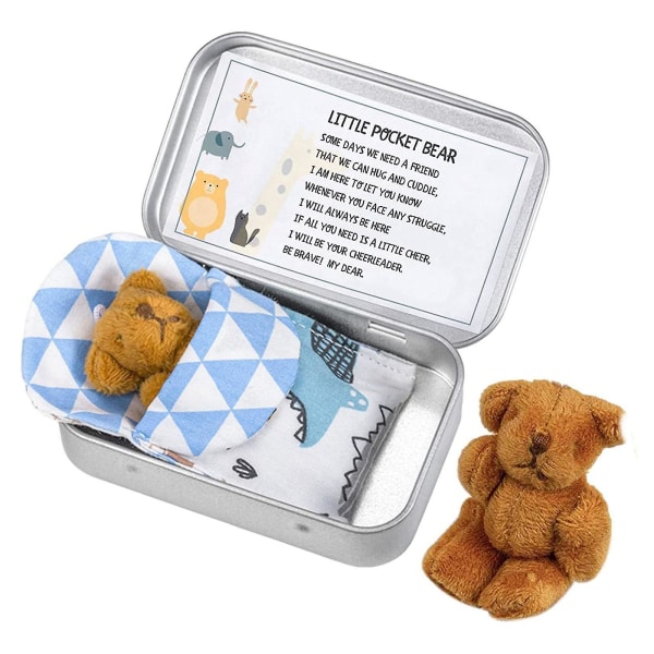Bear Doll Teddy Bear In A Tin Box Teddy Bear In A Tin Box Teddy Bear In A Tin Box For Friends And Classmates 2023new brown
