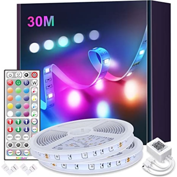 LED Strip 30 m, LED Strip 44-knappers fjernkontroll