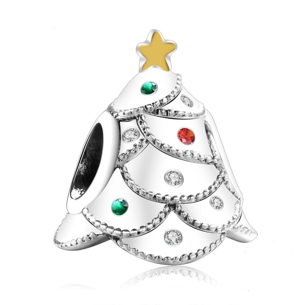 925 Silver Charm Pärlor Armband Silver Christmas Festival