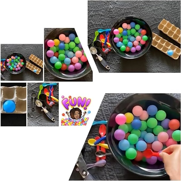 40 Plastik Ping Pong Bolde, Farvede Ping Pong Bolde, Sjove Farvede Bolde til Legeplads Launcher Happy Lottery