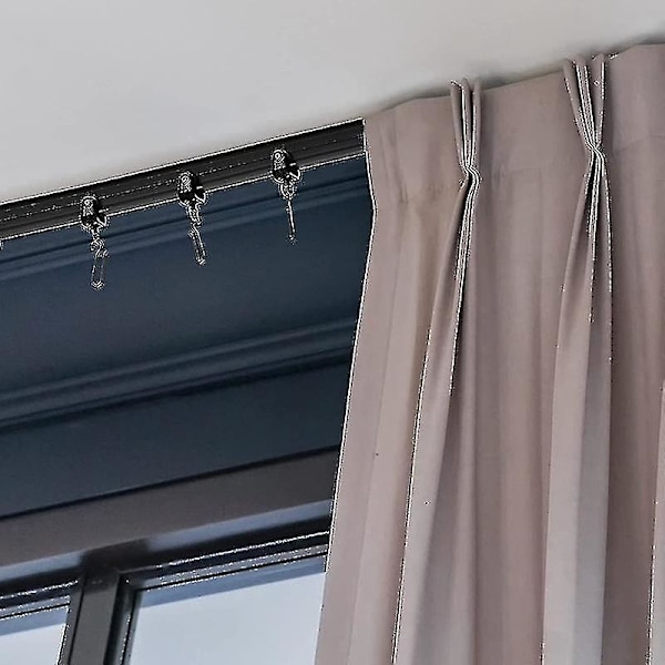 5 Meter Svart Böjbar Takskena Böjd Gardinskena Flexibel Takgardin