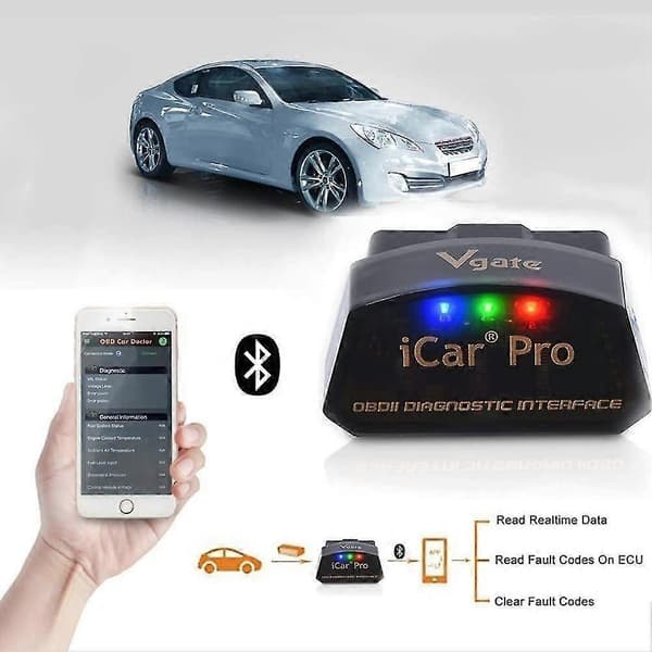 Vgate iCar Pro Bluetooth 4.0 (BLE) OBD2 OBDII felkodsläsare för bil med ELM327-adapter