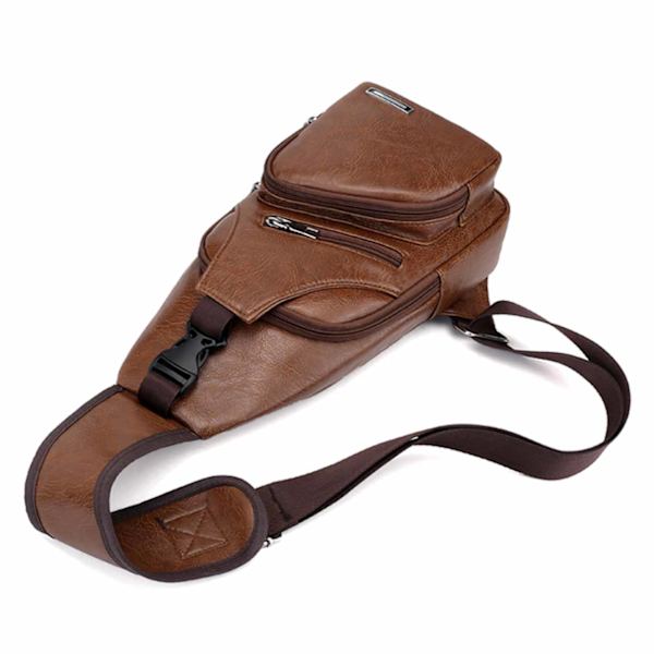 Axelväska Herr Axelväska Cross Body Väska Läder Ljusbrun