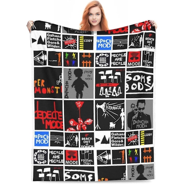 Depeche Rockband Mode Flanell Filt Mjuk Flanell Filtar för Gåva Passar Vardagsrum Sovrum Användning Alla Årstider - 193 60x50in 150x125cm