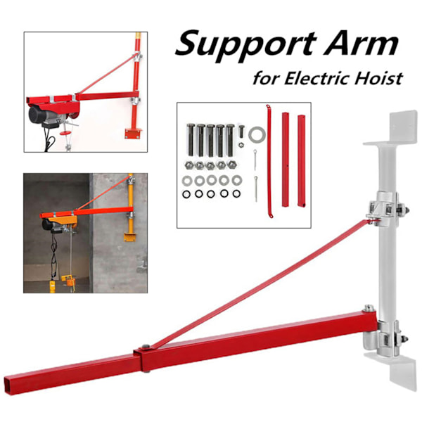 Elektrisk lyftstödarm med 600 kg lastkapacitet, ställningssupport, lyftstångsfäste