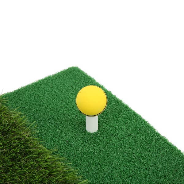 Slagmatt Dubbel Gräs Mini Golf Träningsövningsplatta Startzon Slaggräsmatta