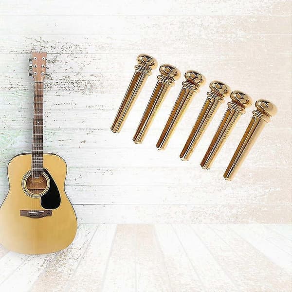 Gitarbroplugger (sett med 6) i messing med avtrekker.