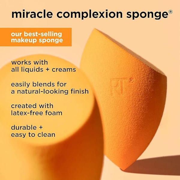 Real Techniques Miracle Complexion Meikkisieni Täysi Peittävyys Meikkivoide, 2 kpl (Pakkaus voi vaihdella)