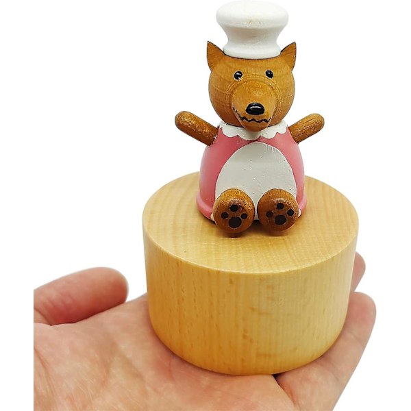 Söt Varg Mini Speldosa, Tecknade Trä Mekanisk Speldosa, Speldosans Gåva Som Sjunger Spirited Away, Bästa Gåvan För Pojke Flicka