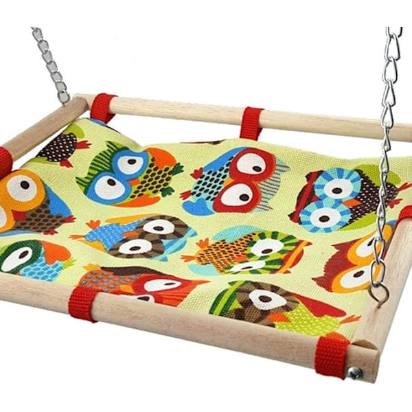 Fågel Leksak Klätter Hängmatta Bo Spel Säng Hydda Hängmatta för Papegoja Parakit Nymfparakit Conure Kakadua Bur Abborre Ställning Gunga Leksak