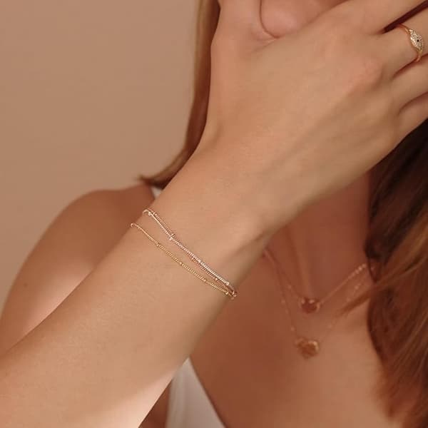 Guldpläterat Armband Dam Guld