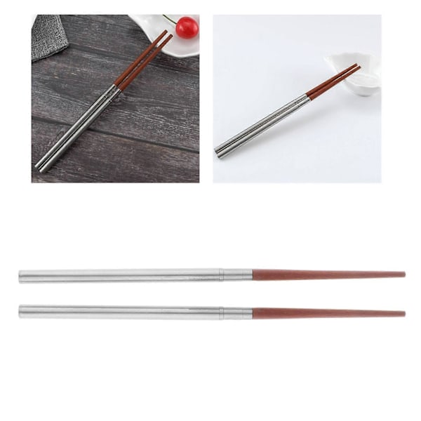 Sammenklappelige Rejse Spisepinde Udendørs Camping Picnic Foldbare Spisepinde Træ Bestik Bord Service til Hot Pot Møde Fest Red Sandalwood OPP