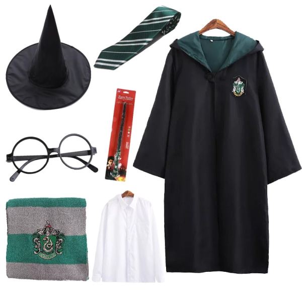 Harry Potter 7ps Set Magic Wizard Fancy Dress Viitta Viitta M Slytherin Slytherin M