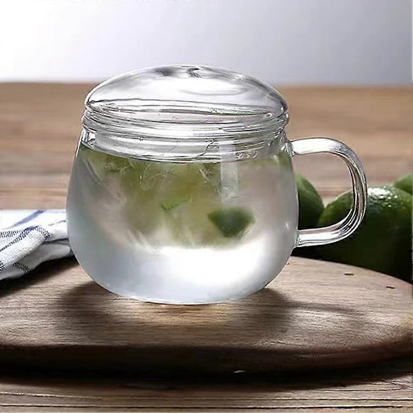 Tjockt Transparent Glas Kopp Med Sil Glas För Påfyllning Med Vatten Återanvändbar Hög Temperaturbeständighet
