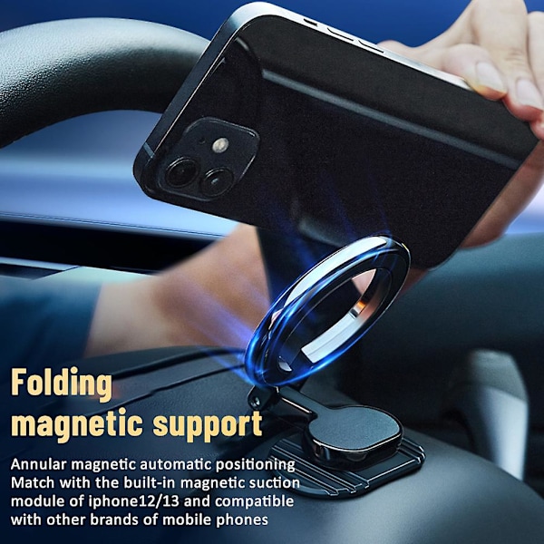 Magnetisk bilringholder, foldbar mobiltelefonholder