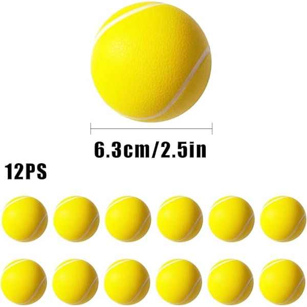 12 kpl vaahtomuovisia tennispalloja, mini-sieni vaahtomuovisia tennispalloja, urheilu vaahtomuovisia tennispalloja, pieniä vaahtomuovipalloja