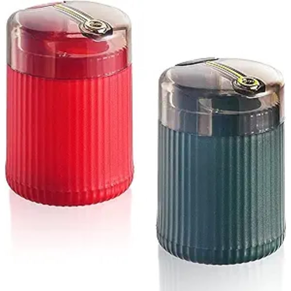 2-pack automatisk tandpetare dispenser, automatisk plastbehållare tandpetare förvaringslåda tandpetare behållare för hem kök