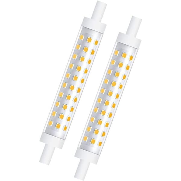 2 STK 10W R7s 118mm Dimbar LED-pære Varmhvit 3000K 100W Halogen Ekvivalent Lineær Dobbel Base Reflektor Flomlys