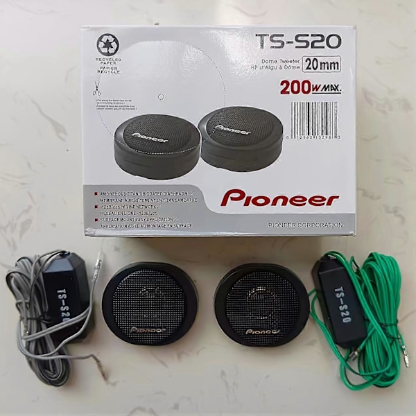 1 Par TS-S20 Høy-Effekt Komponent Dome Diskant Høy-Tone Audio Høyttaler Modifiserte Høyttalere Biltilbehør Max 200W
