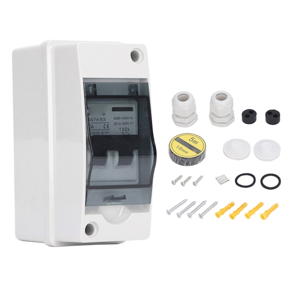 IP65 Vandtæt 2P DC Mini Afbryder med Afbryderkontakt til Solcelle PV System AC90‑400V DC12‑400V 10A