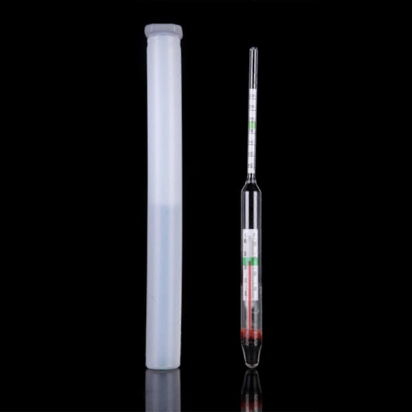 Glas Saltvands Hydrometer 1.000-1.040 Indbygget Termometer Temperatur 0-40