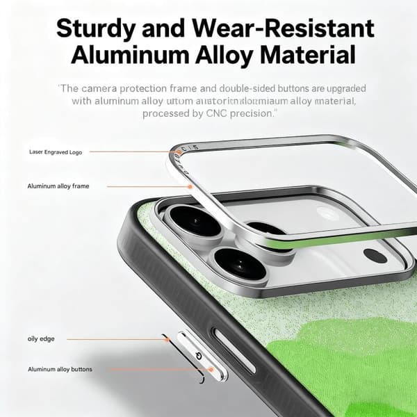 Militær-Grade Stødsikkert iPhone Cover til iPhone 17 Serien - Robust og Holdbart Cover med Stilfuldt Geometrisk Design Dark-patterned character set iPhone 17 Pro Max